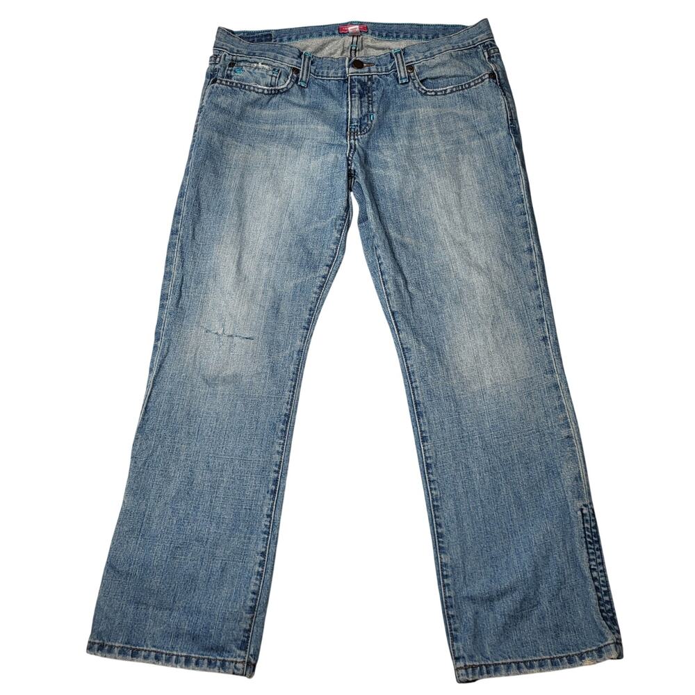 Vintage Y2K Abercrombie & Fitch Low Rise Jeans Ripped Distressed Medium Wash 8
